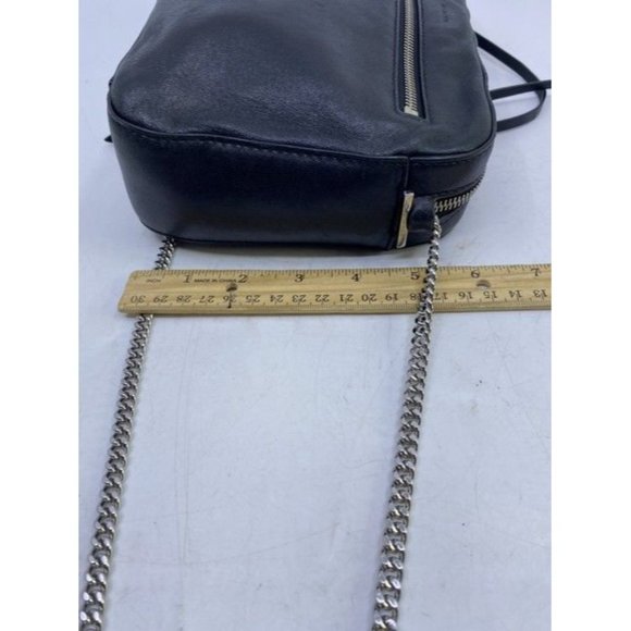 Allsaints Fleur De Lis Black Soft Leather Cross Body Bag - Picture 5 of 10